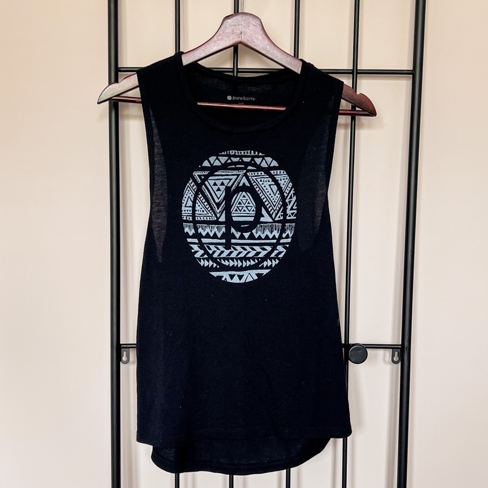 Pure Barre Tribal Logo Super Soft Tank Sz XS